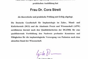 Fortbildung / Zertifikat