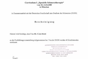 Fortbildung / Zertifikat